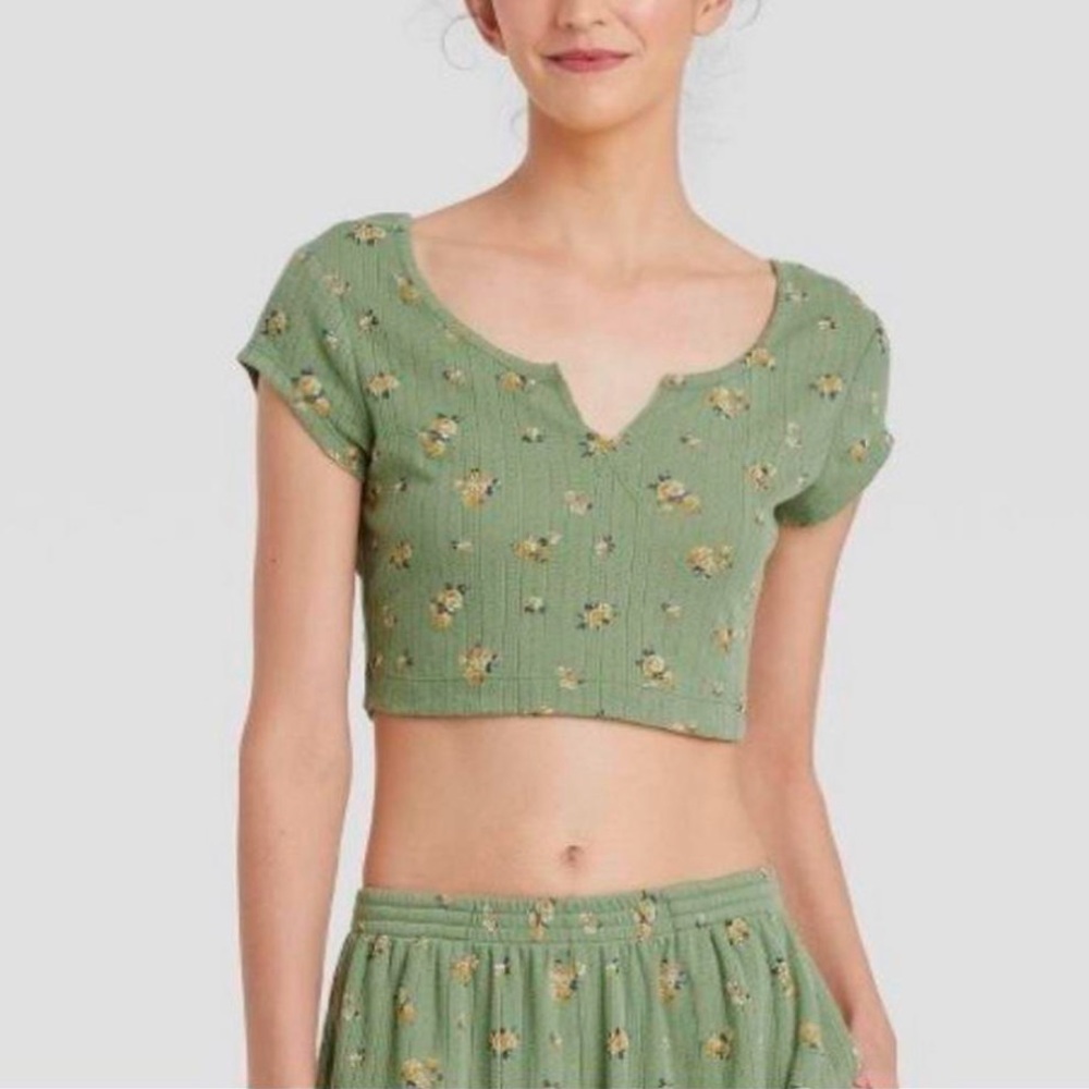 Colsie Green Floral pj